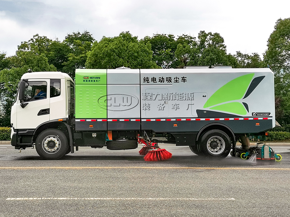 东风天锦纯电干湿两用吸尘车