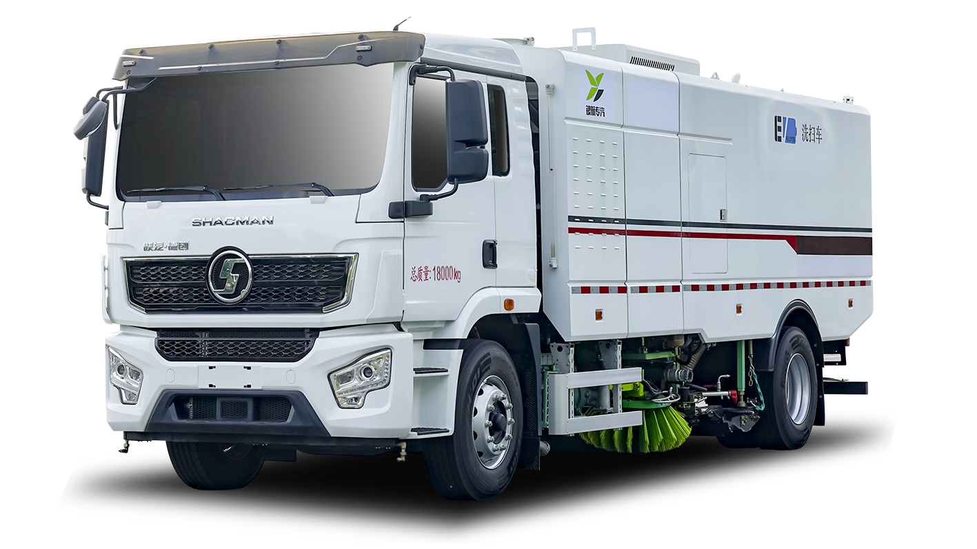 陕汽德创18吨纯电动洗扫车
